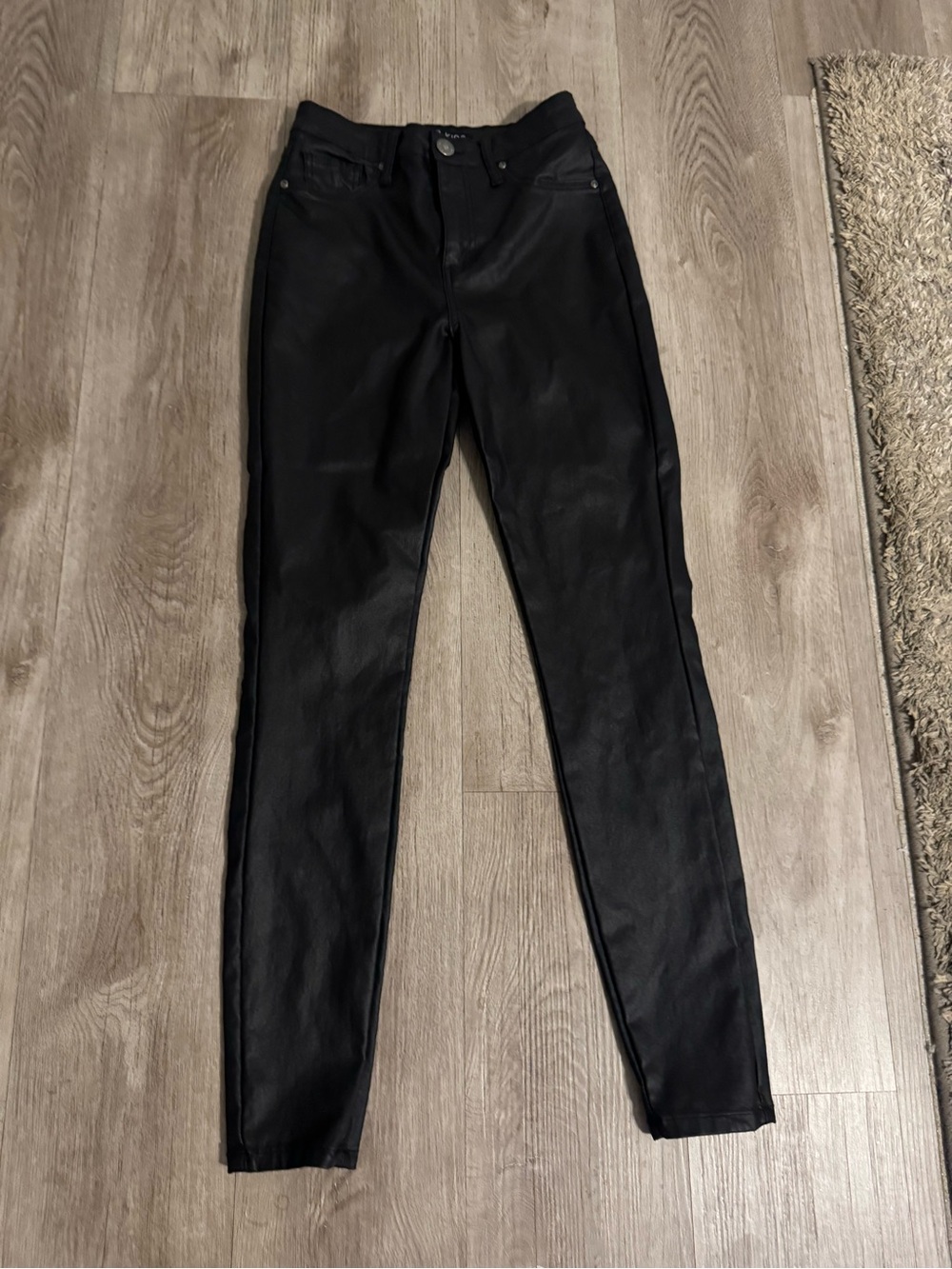 Hot Kiss Black Faux Leather Skinny Pants